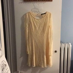 cream lace dress